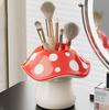 Circular mushroom pen holder Makeup Brushes Holder Desktop Organizer Multifunctional Storage Box For School Office Home Room