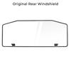 Durable Clear Rear Windshield w/ Sliding Panel Window for Can-Am Defender HD5 HD8 HD10 HD7 HD9 Max 2016-2024 Back Wind Screen