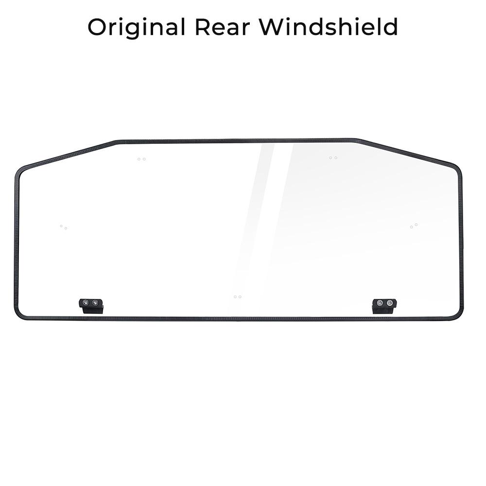 Durable Clear Rear Windshield w/ Sliding Panel Window for Can-Am Defender HD5 HD8 HD10 HD7 HD9 Max 2016-2024 Back Wind Screen
