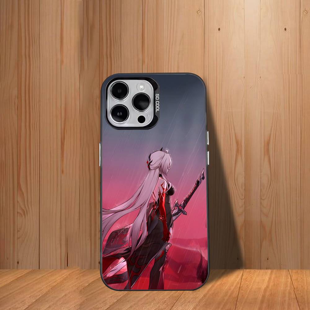 Acheron H-Honkai StarS Rail Phone Case For iPhone 17,16,15,14,13,12,11,Mini,Pro,SE,MAX White Matte Shockproof Cover