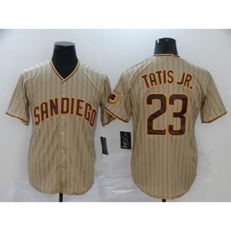 Mens San Diego Padres 23 Fernando Tatis Jr. Embroidered Baseball Jersey Hoodie - Bamboo Fiber 2025