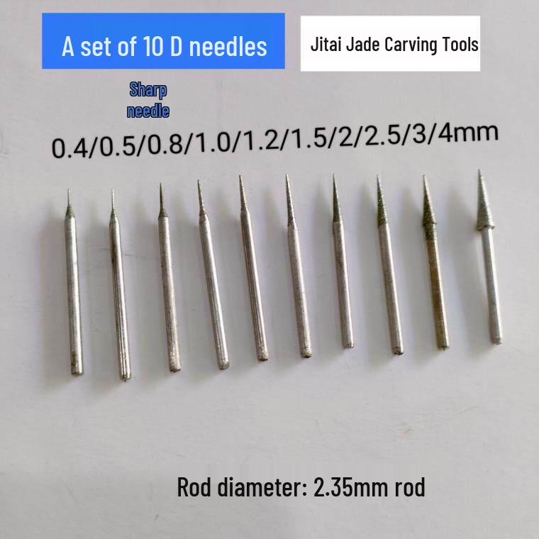 Diamond Jade Carving Tool Set: Polishing & Grinding Needles for Stone