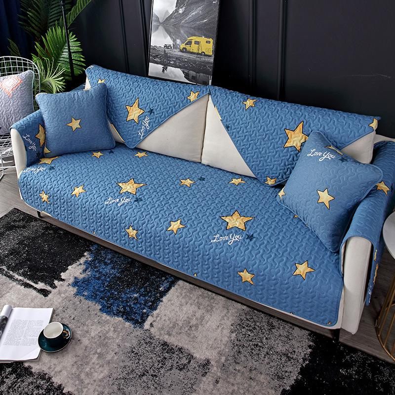 

Fashionable And Simple Nordic Style Pure Cotton Sofa Cushion Four All Season universal Anti Slip And Dustproof Sofa Cushion 70x70