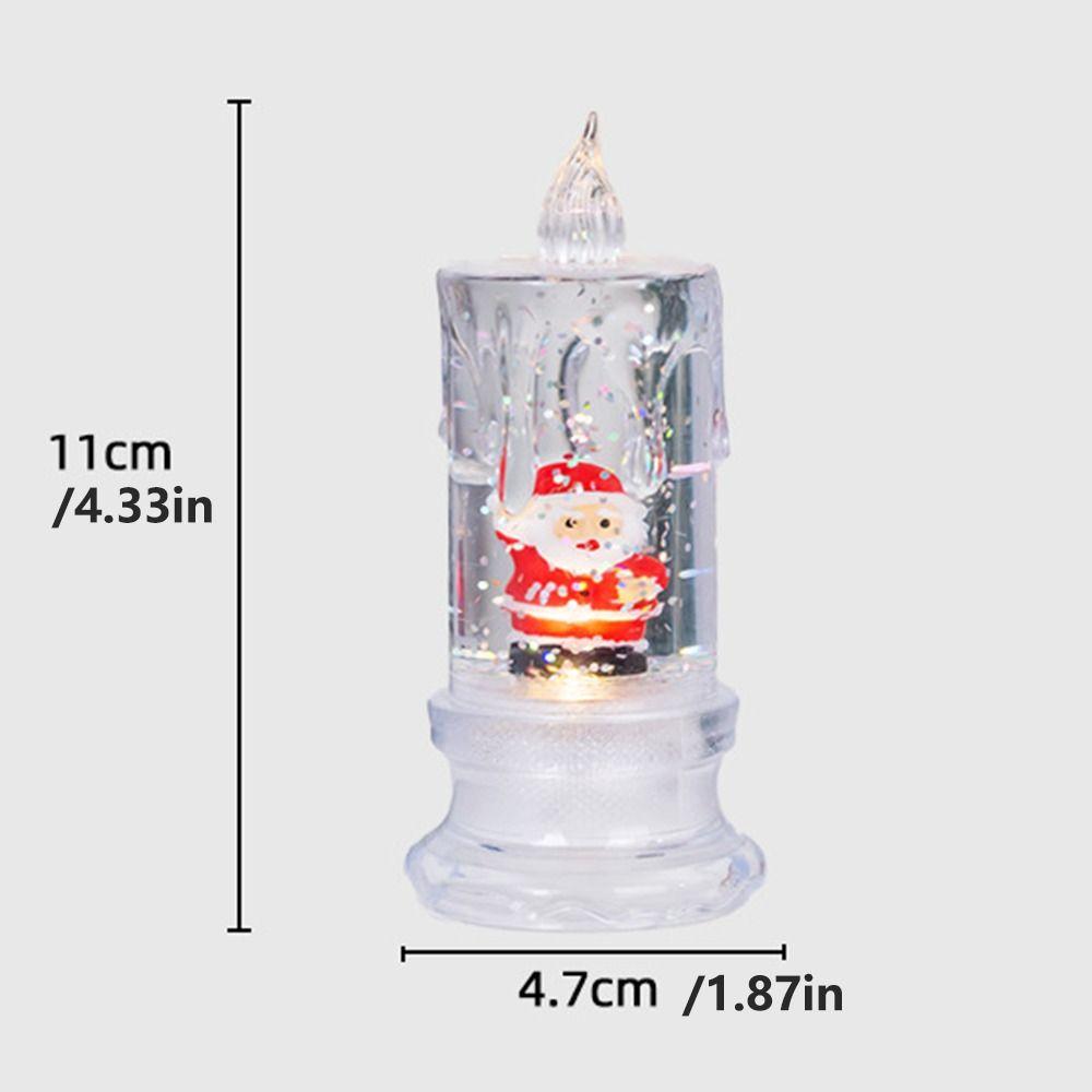 Simulation Christmas Candle Lamp Waterproof Transparent  Tears  Light  Xmas