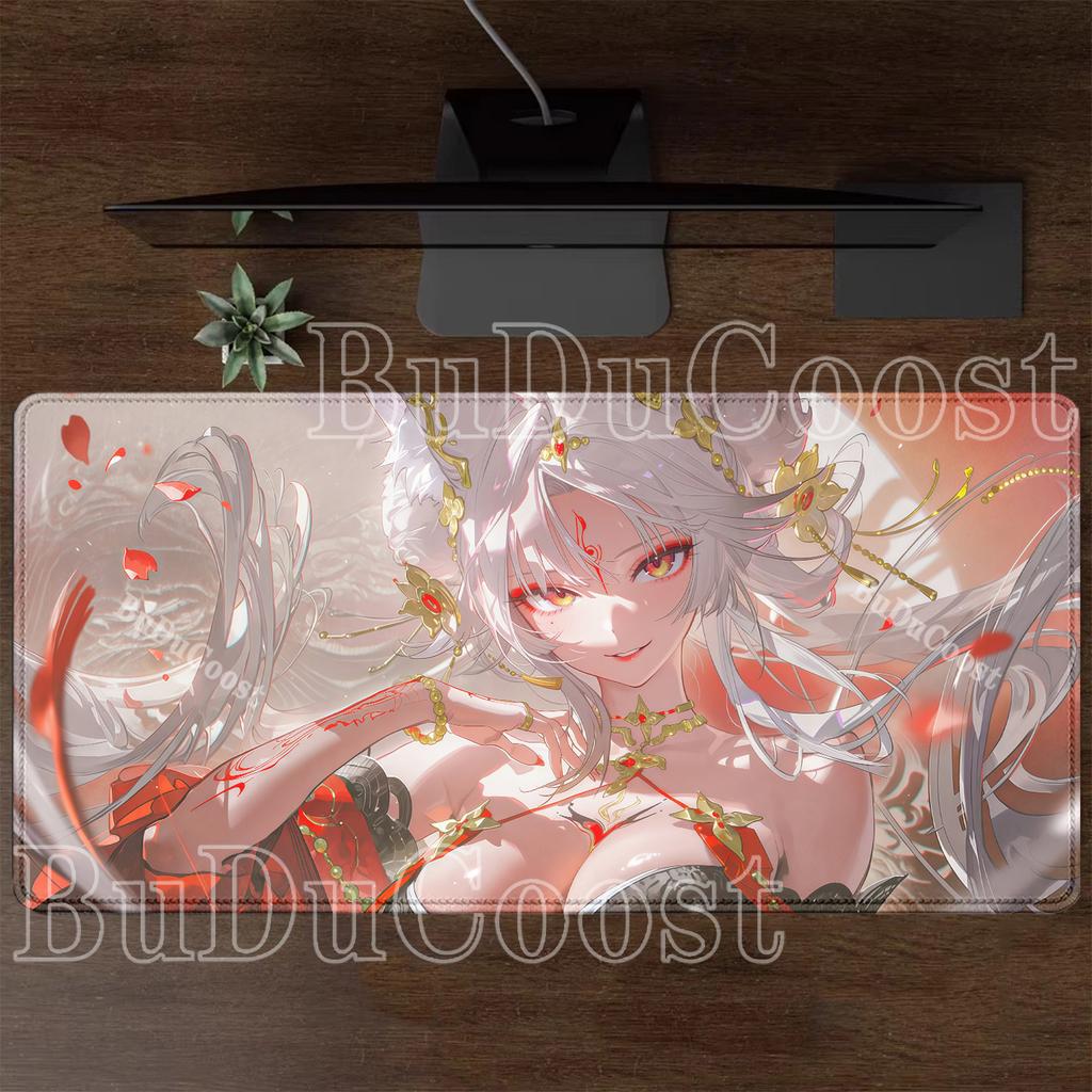 Mousepad New Hsin Wuthering Waves E-Sports XXL PC Gaming Large Non-Slip Base Stitched Edge Keyboard Laptop HD Printing Desk Mat