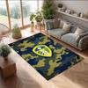 Leeds United Voetbal Print Kristalfluweel Tapijt, Comfortabel Waterabsorberend Antislip Binnen Vloerkleed
