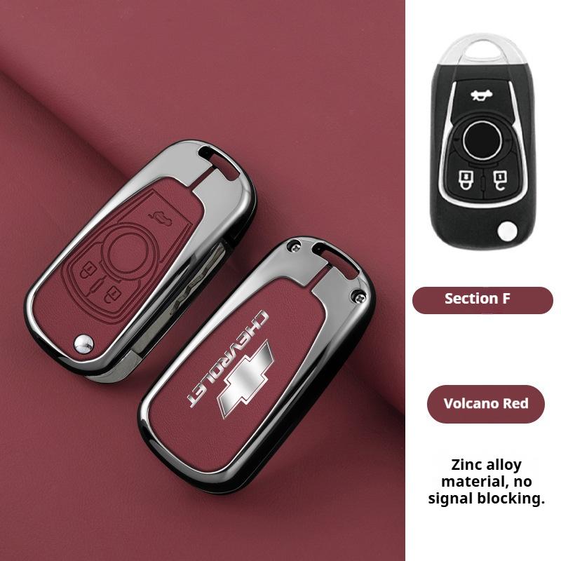Car Key Case Cover Protective Shell for Chevrolet Chevy Malibu Camaro Cruze Traverse Spark Equinox Sonic Volt Leather Keychain
