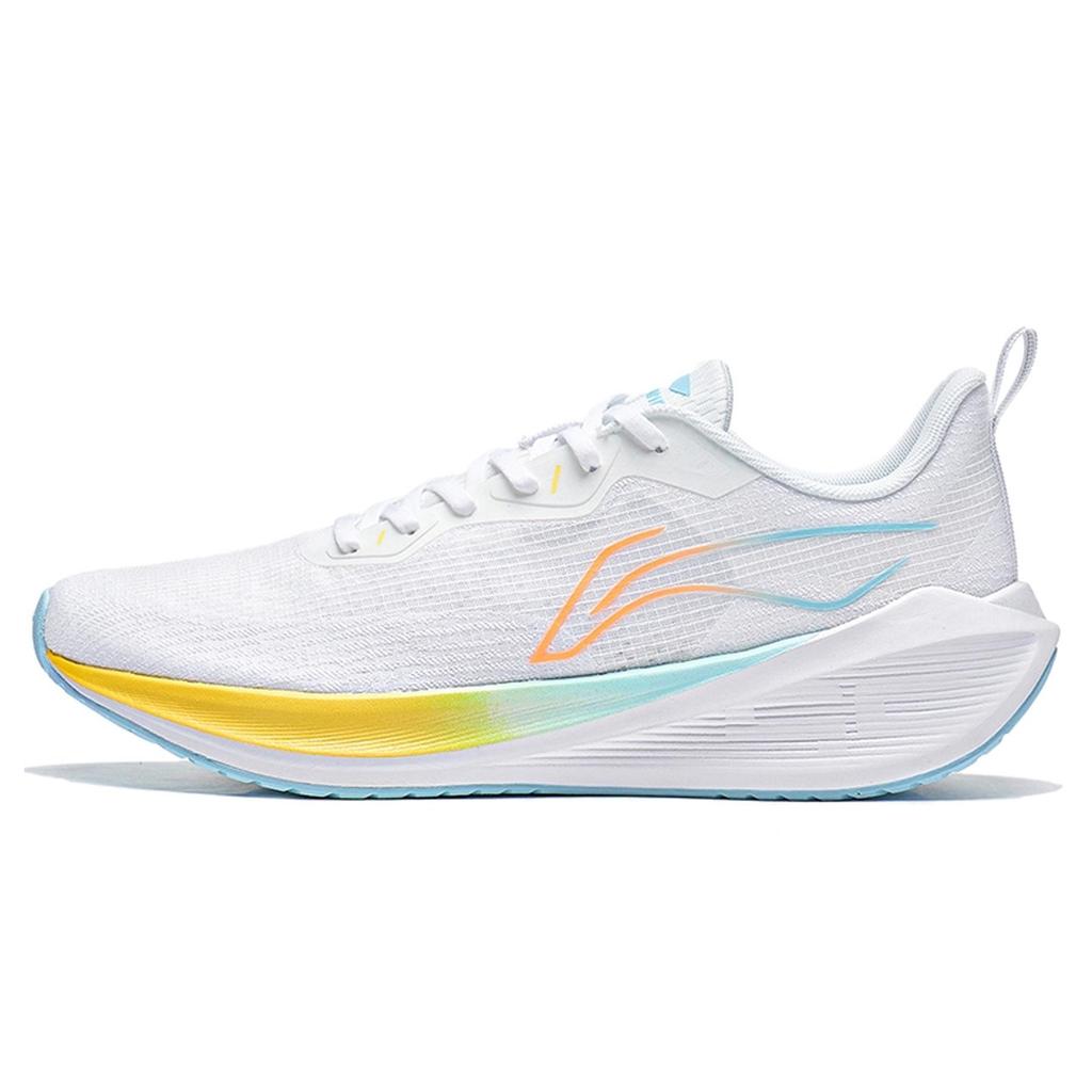 Li Ning Wuyue Cushioning Slip Resistant Abrasion Resistant Low top Running Shoes Men's White Blue ARST003-1(Team596-)