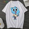 Gumball Und Darwin Cartoon Animation Unisex T-Shirt Y2k Kleidung Kurzarm T-Shirt Lustig