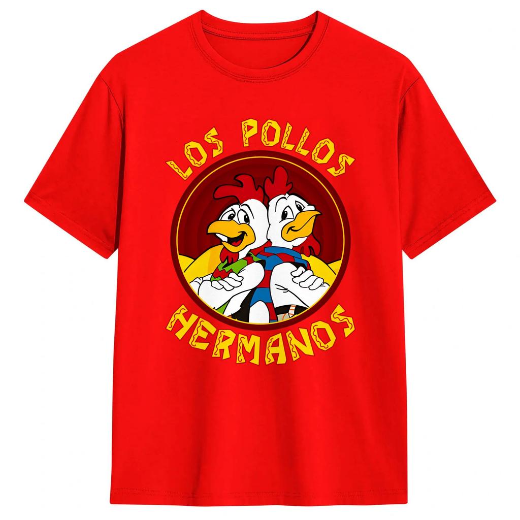 Los Pollos HerUnisexos Unisex T Shirts Hipster Tees Short Sleeve Crewneck TShirt Cotton Gift Idea Tops