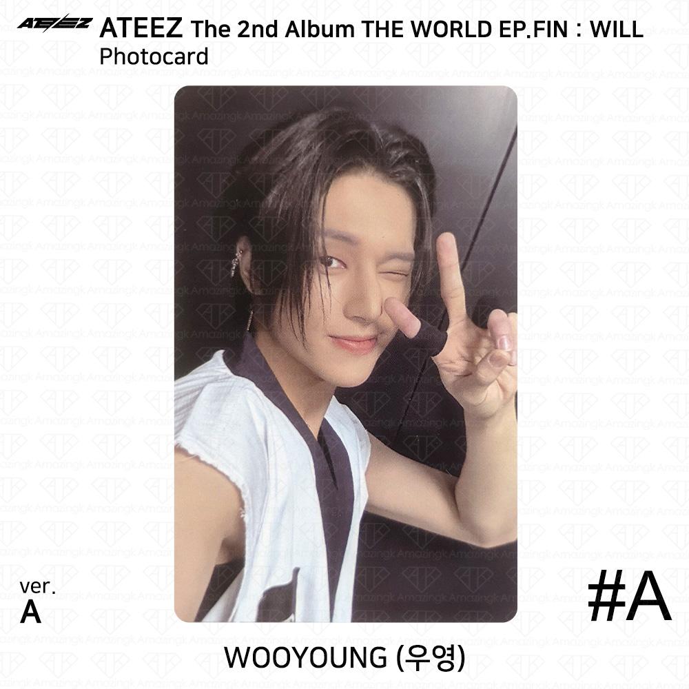 

ATEEZ The 2nd Album WORLD EP.FIN WILL Наклейка для фотокарты Версия A. КПОП К-ПОП Wooyoung - #A Photocard