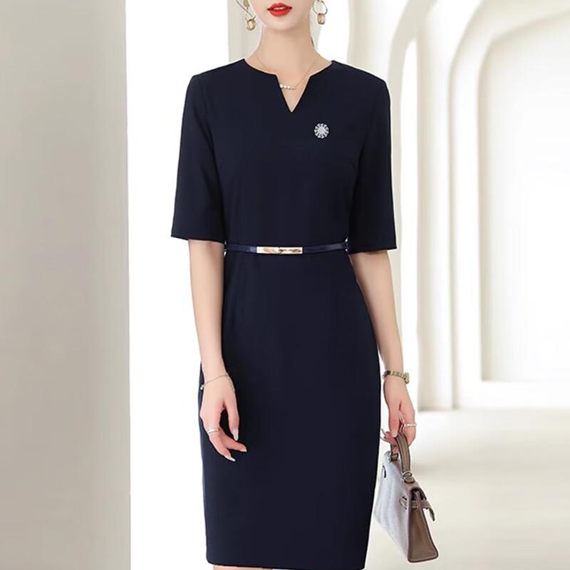 Vestido Formal Profesional de Manga Media para Mujer TLLOMAN