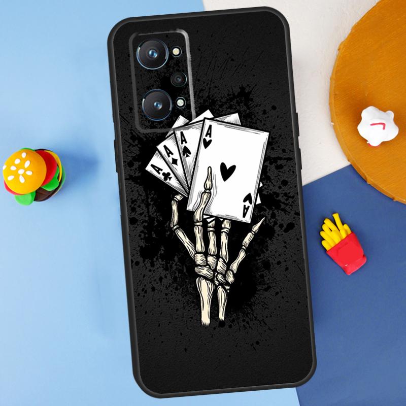 Poker Playing Card For Realme 11 10 12 13 14 Pro Plus GT 5 6 6T GT7 Pro C61 C53 C51 C21Y C25S C55 C67 C75 Case