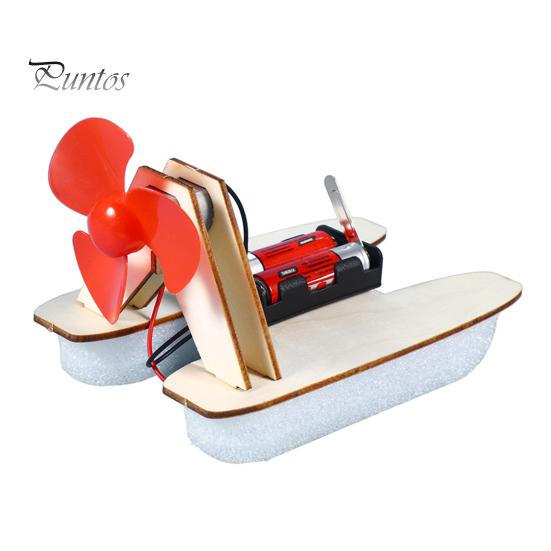 

1 набор DIY Wind Powered Boat Model Kit Handmade Wooden Puzzle Hovership Building Crafts Kids STEM Educational Physics Science Experiment Toy Sets