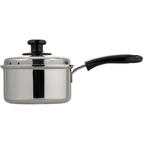 Wahei Freiz SR-8911, Made in Japan, 16cm Stainless Steel Triple-Layer Saucepan with Lid, SG Mark, Induction and Gas Compatible, Styler Luce