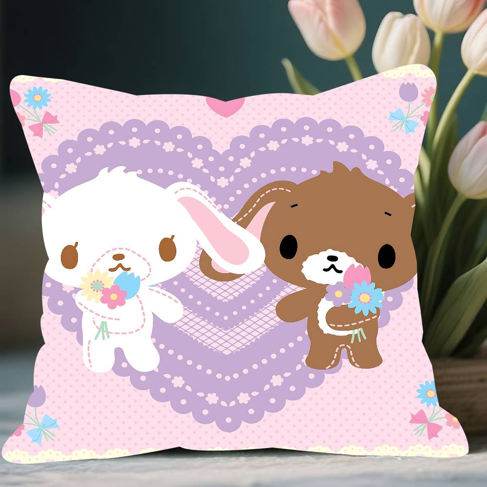 Anime S-sugarbunnies Kuddfodral Avtagbart Tvättbart Kuddfodral – Mjukt Linne för Alla Årstider