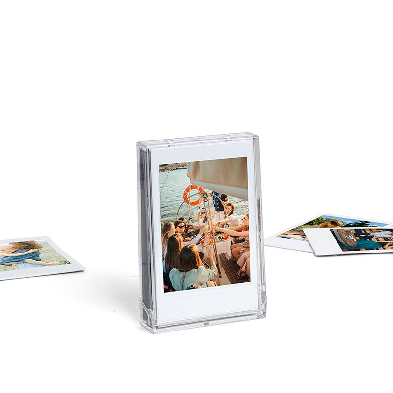 3-Inch Film Clear Photo Storage Box Instant Camera Photo Case For Fujifilm Instax Mini 12/11/9/8/7 With Strap