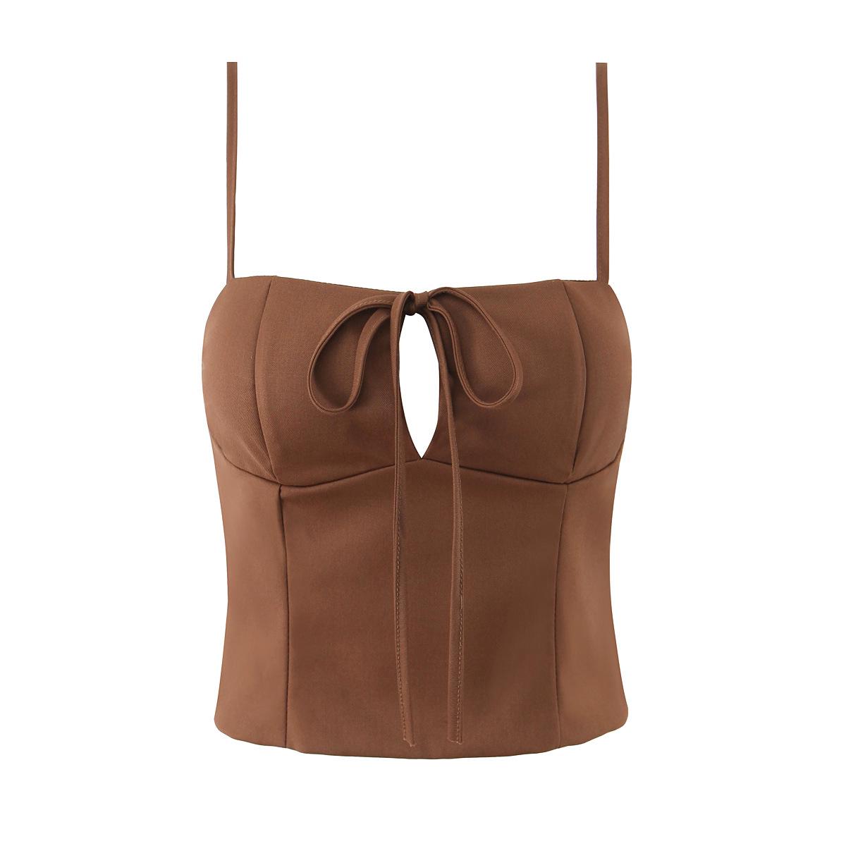 

2026 Women s Spicy Girl Two-Piece: Sexy Hollow Crop Top + High-Waist Ruffled Skirt Large