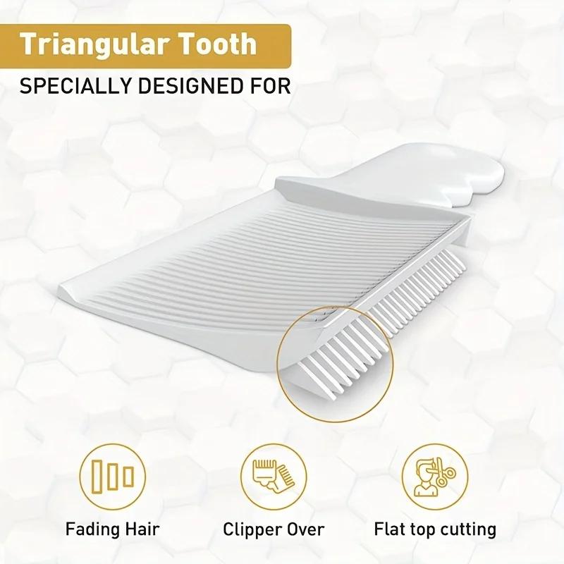 Barber Fade Combs Hair Cutting Positioning Comb Clipper Men Flat Top Hair Comb For Novice Professional Barber Salon Styling Tool
