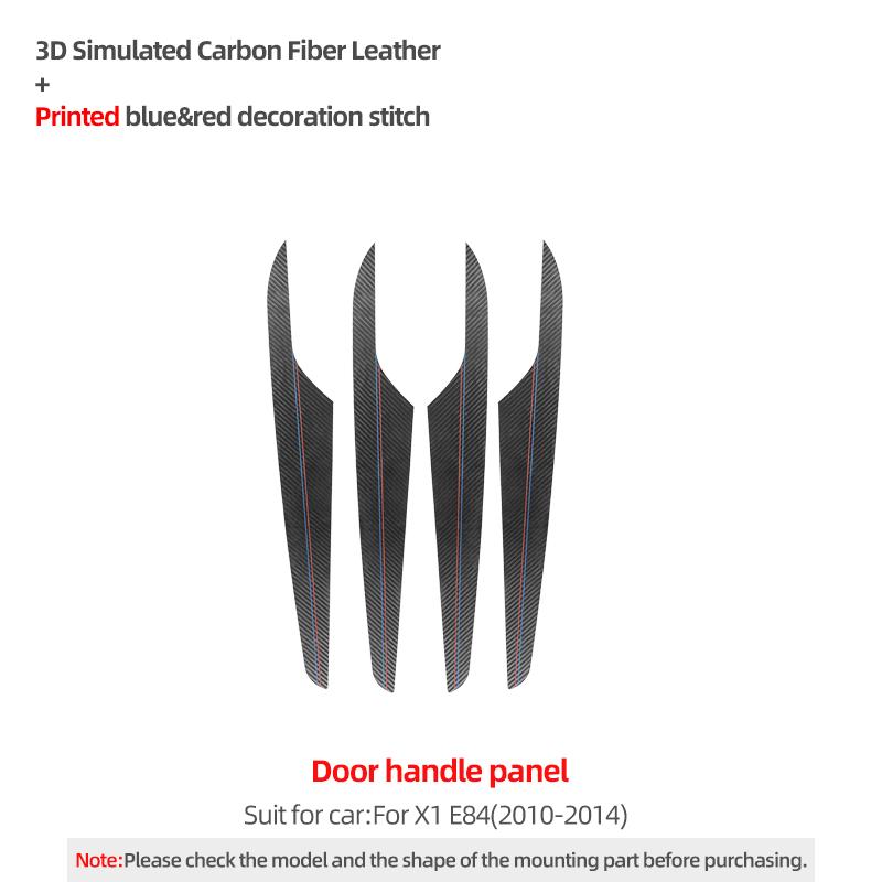 For BMW X1 E84 2010-2014 Made of Alcantara Car Interior Door Panel Trim Strips Performance Stickers 4pcs Auto Tuning Accessories