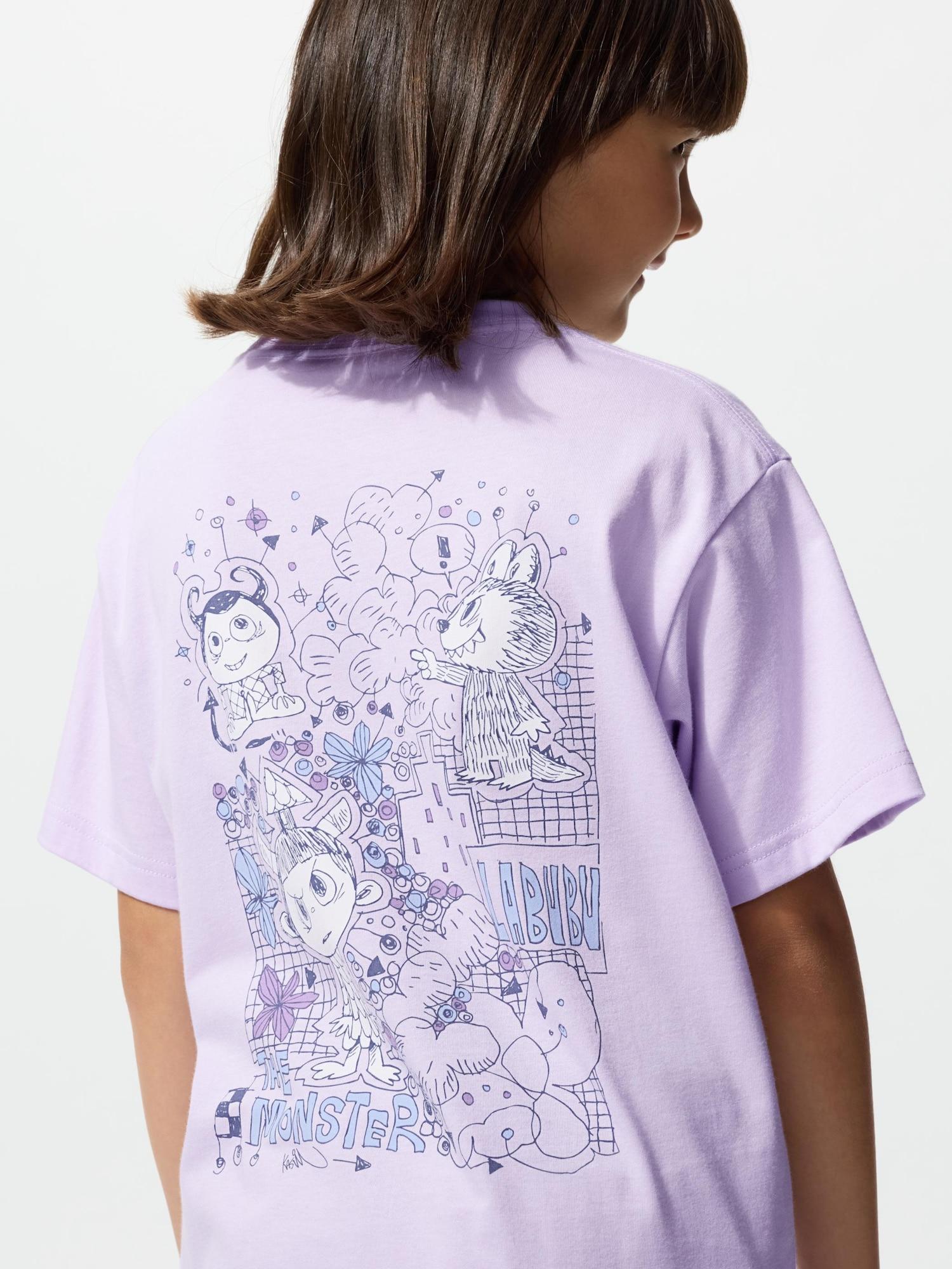 

Uniqlo Girls Pop MarT UT Graphic T shorT Sleeve G 71 PURPLE/KIDS 160