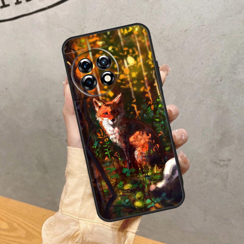 Cute Animal Fox Case For OnePlus 8 9 10 Pro 15 13 12 11 13T 13R 12R 10T 8T Nord CE 5 2 3 4 Lite N20 N30 Cover