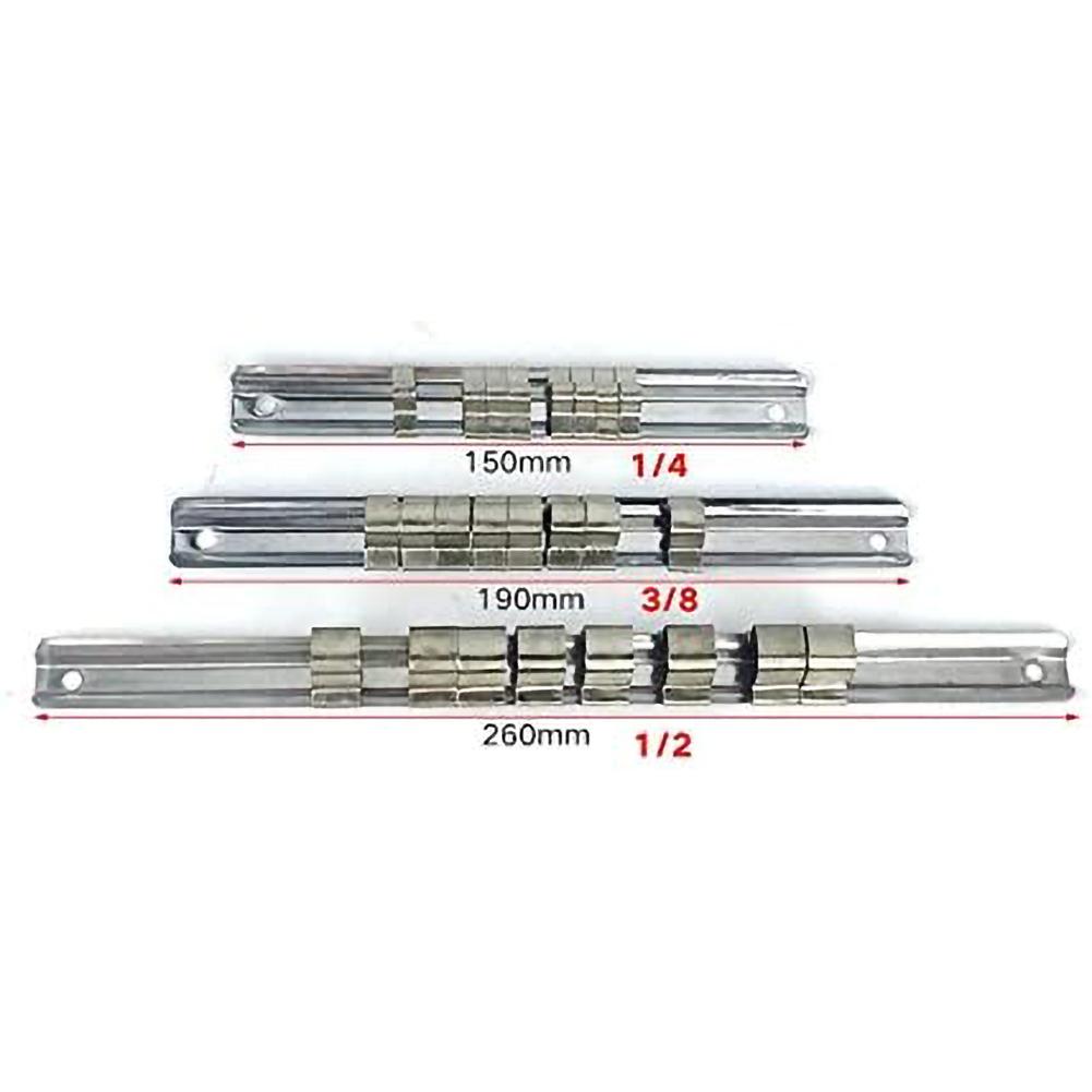 Carbon Steel 8 Socket Rack Storage Divider Rail Tray Holder Shelf Stand Tool Organizer (1/4")