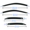 4pcs Black Auto Window Wind Rain Sun Deflectors Protector Guard Sheet For Mercedes-Benz E-Class Saloon W212