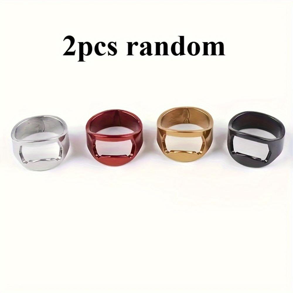 4pcs Creative Bottle Opener Stainless Steel Ring Beer Can Opener Bottle Opener Ring Gadget Cool Kitchen Accessories Bar&home Use