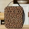Leopard Print Lunch Bag Casual Lunch Box For Adult Picnic Portable Cooler Bag Oxford Print Tote Food Bags
