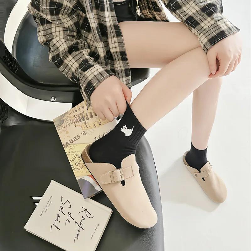 Damen Frühlings Sommer Mittelschaft Baumwollsocken Niedliche Katzen Socken Koreanische Mode Süßer Stil Kawaii Calcetines Animalitos Für Mädchen Geschenk