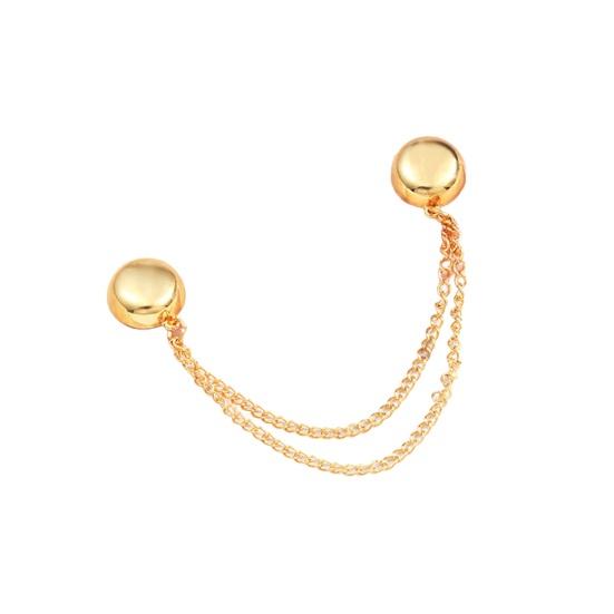 4 Pcs Magnetic Clothing Clips Multi-Function Pinless Brooch Shawl Clips Strong Magnetic Buckle with Chain for Clothes Slimming Accessories