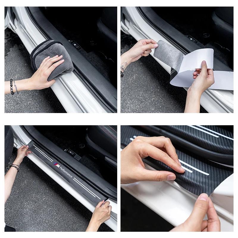 High-quality Carbon Fiber Car Door Sill Protector Sticker For BMW M G30 G32 G01 G02 G05 G06 G07 G26 G23 G22 F40 F20 G08 G16 M3 bzdn55