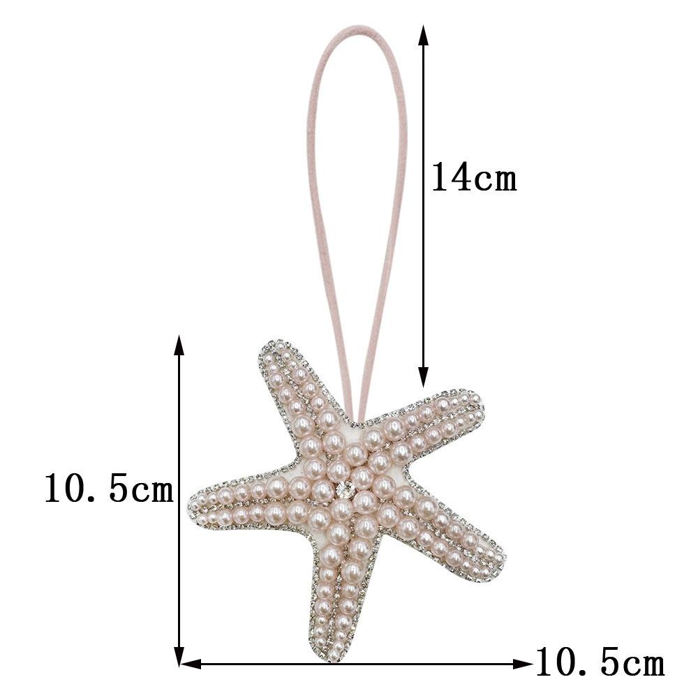 

Creativity Diy Craft Pendant Starfish Bead Pendant 3d Exquisite Pearl Rhinestone Pendant Multipurpose Simple Bag Charm For Gift розовый