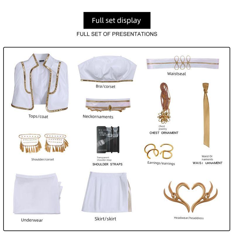 K-Pop Girl Group Cosplay Costume, White Version, Anime Style