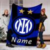 Personalized Custom Name Blanket - Inter Milan Print Design,Blanket for Sofa,Bed,Travel,Camping - Soft and Warm, Great Gift