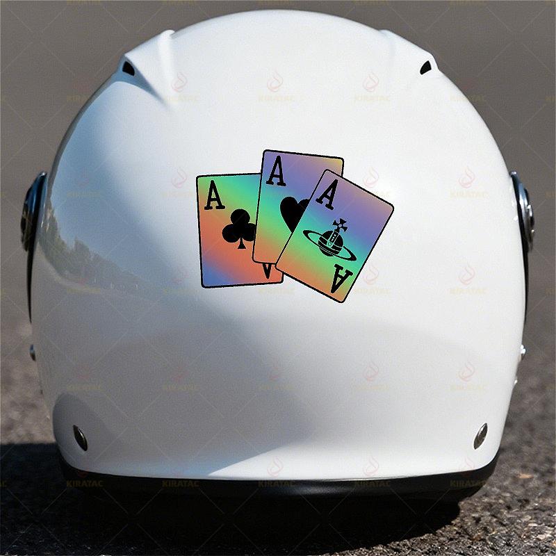 1pc Playing Cards Motorcycle Stickers for Motorcycle Fairing Tailbox Helmet Car Window Trunk Scooter Waterproof Vinyl Decals