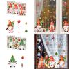 Reusable Christmas Window Clings Glass Door Sticker Gnomes Dwarf Faceless Stickers Set Double Sided