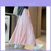 Spring 2025 White High Waist Aline Pleated Skirt For Women With 3d Pattern And Stretch Fabric