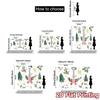 2pcs  Curtains Christmas Bow Holly Berry Tree Fashionable Popular Curtains Durable Polyester Curtains Decorations Inside Use for