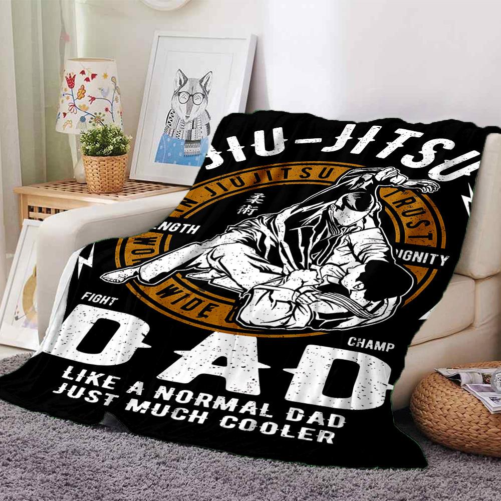 1pc JIU JITSU FIGHT Throw Blanket Soft Flannel, Cozy All Season Polyester Perfect for Home, Office