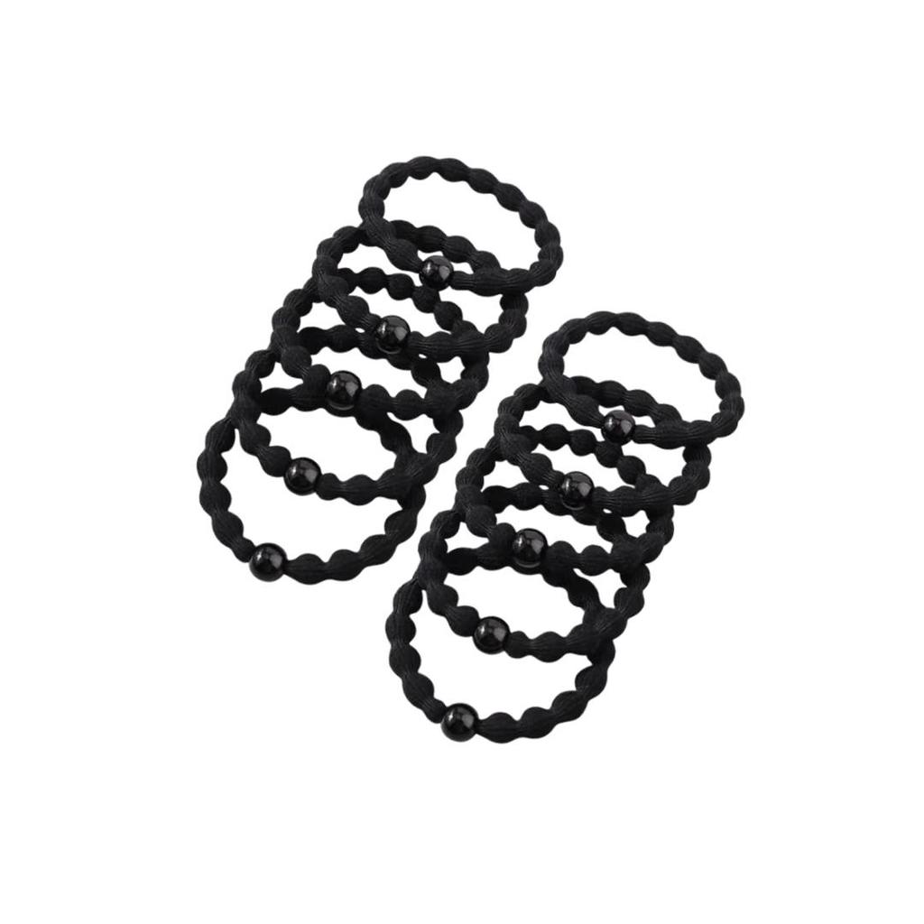 UPLUS 10-Pack Black Elastic Hair Ties, Hair Bands, High Elasticity Rubber Bands, Hair Accessories, Hair Ornaments