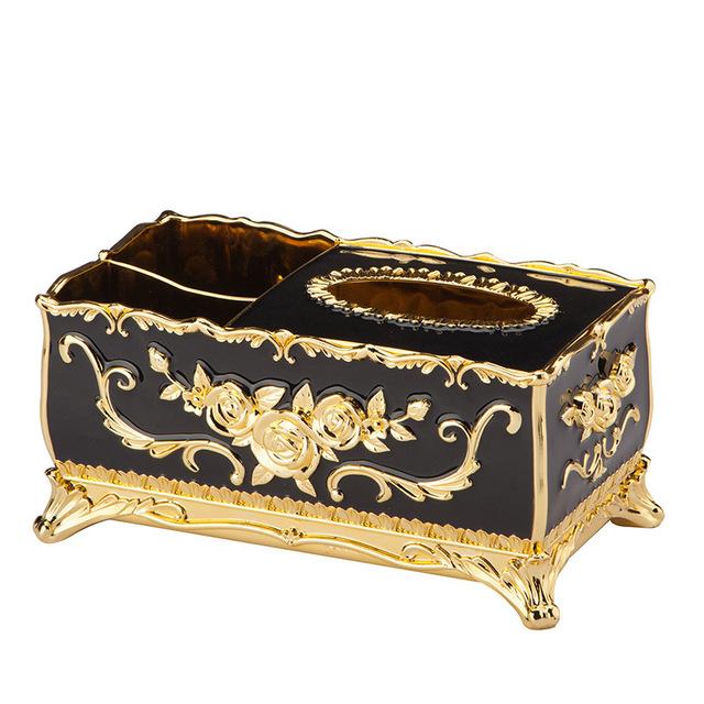 New Multifunctional Storage Box Tissue Box European Style Home Living Room Simple Coffee Table Creative Restaurant Tissue Box