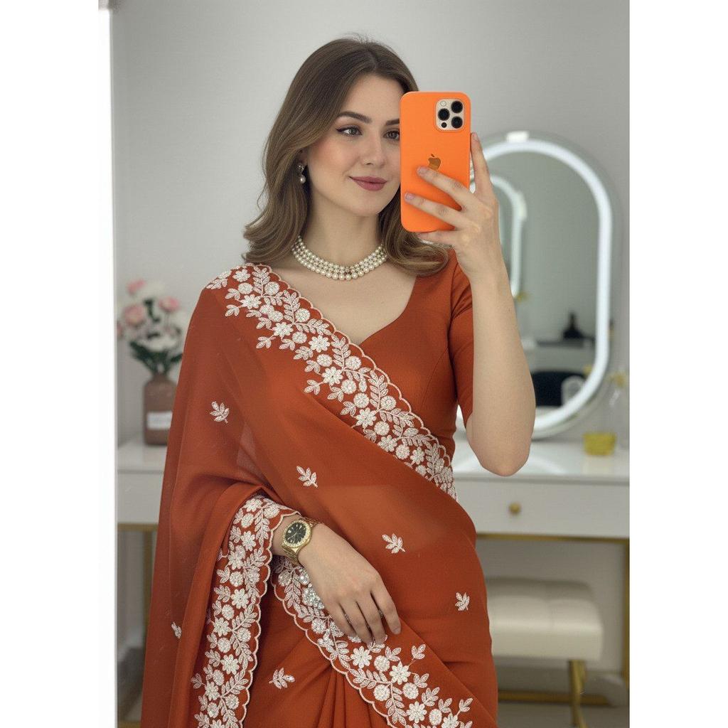 Royal Black Elegance Rangoli Silk Saree