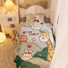 Skin Friendly Cartoon Flannel Blankets Coral Velvet Bed Blanket Bear Throw Blanket  Home