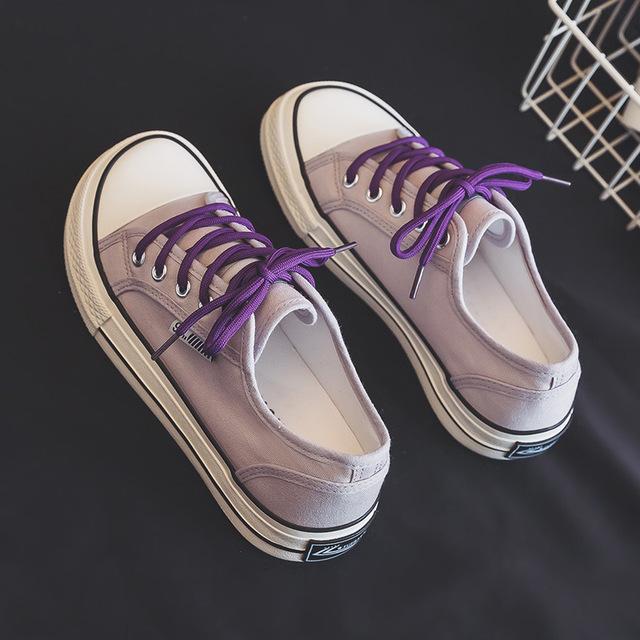 

Холщовая обувь для женщин, кроссовки, сезон весна-лето, модные дышащие туфли на плоской подошве, вулканизированная обувь, женская повседневная прогулочная обувь, женская 35 фиолетовый