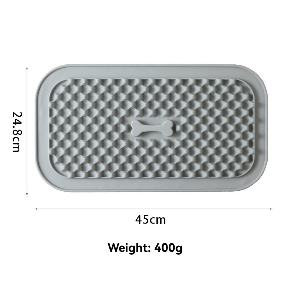 Silicone Dog Slow Feeder Mat, Anti-slip Lick Pad, Prevent Choking & Overeating for Dogs Cats