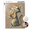 Pearl Painting Diy Sticky Diamond Creative Cool Cat Sunglasses Goblet Diamond Painting Kit Living Room Hanging Painting