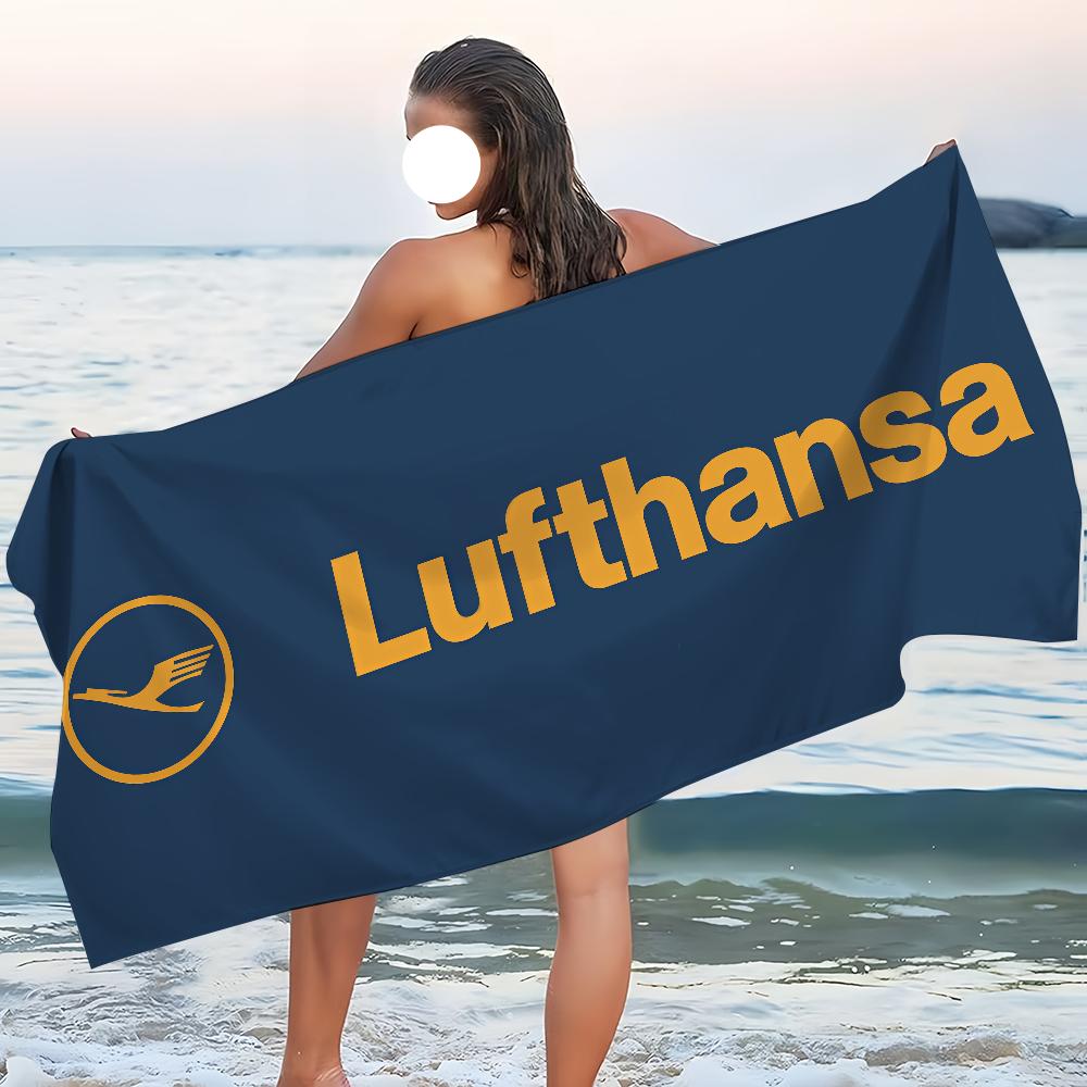 L-L-LufthansaS-ES Towel Beach Bath Quick-Drying Lightweight Portable Sauna Luxury Camping Swim Pool German Travel