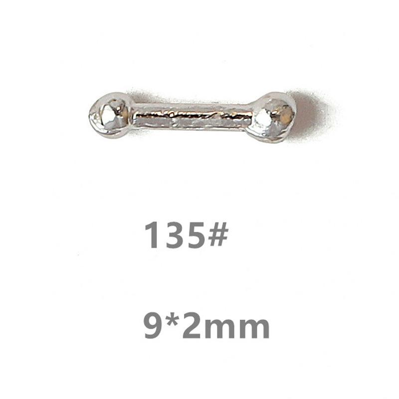 

100Pcs 3D Punk Silver/White/Black/Gold Metal Parts Manicure Accessoire Nail Decoration Alloy Retro Circle Nails Art Charms